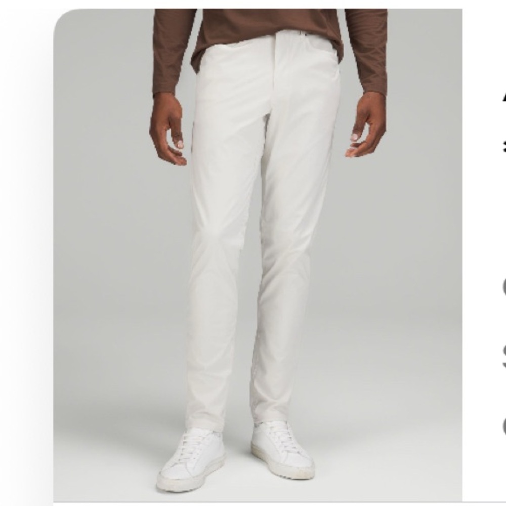 lululemon athletica ABC Slim-Fit Pants in Bone